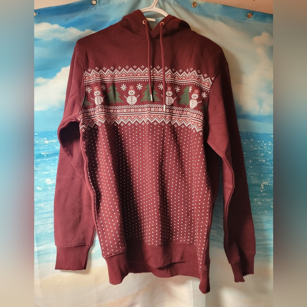 MBX‎ Premium Goods NWOT Christmas Hoodie Sweatshirt Women's Size Medium